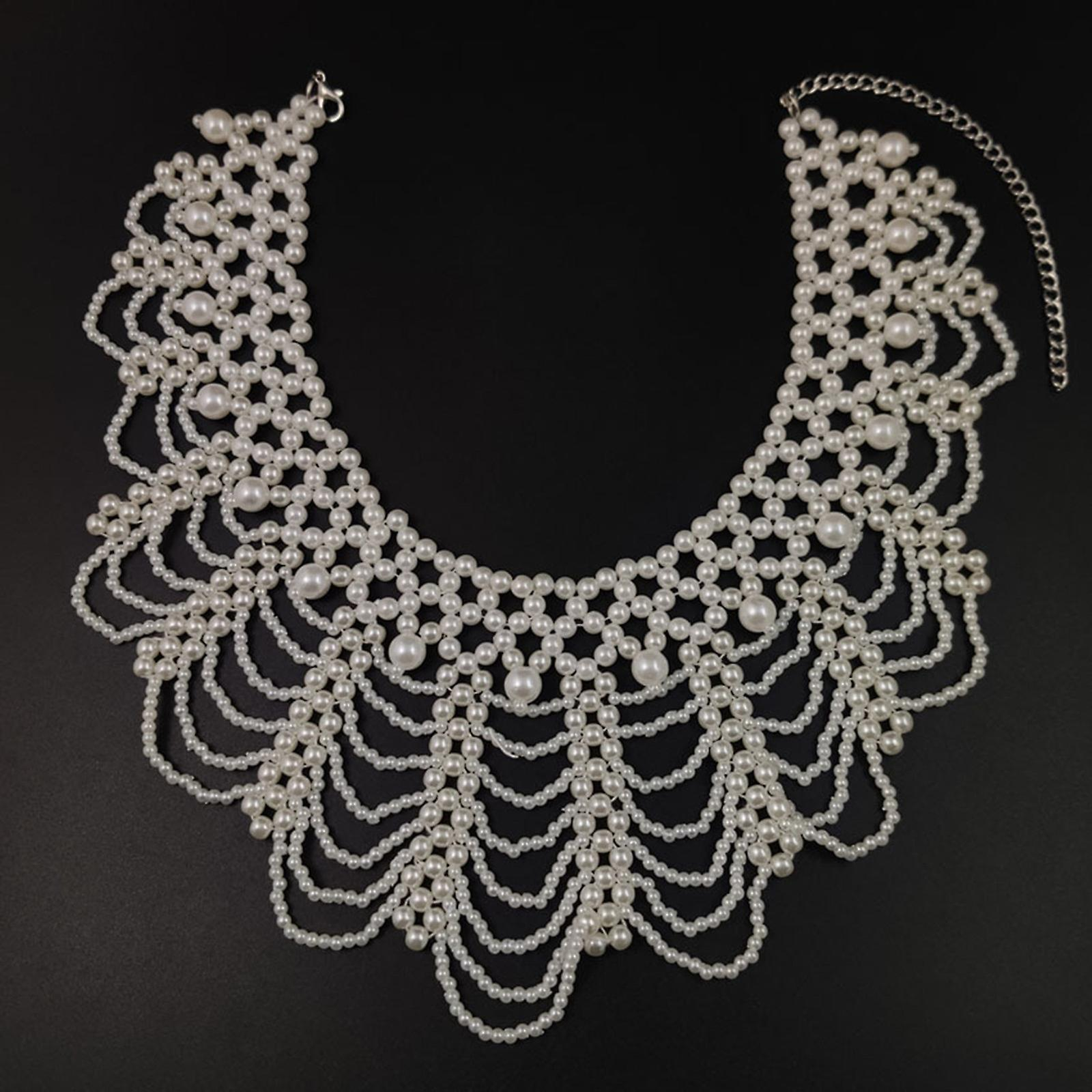Foto 4 pulgar | Collar Huoguo  Desmontable  Ondulado  Con Perlas Moldeadas A Mano  De Regalo - Venta Internacional.