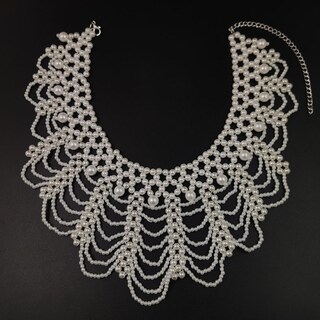 Foto 3 | Collar Huoguo Desmontable Ondulado Con Perlas Moldeadas A Mano De Regalo - Venta Internacional.