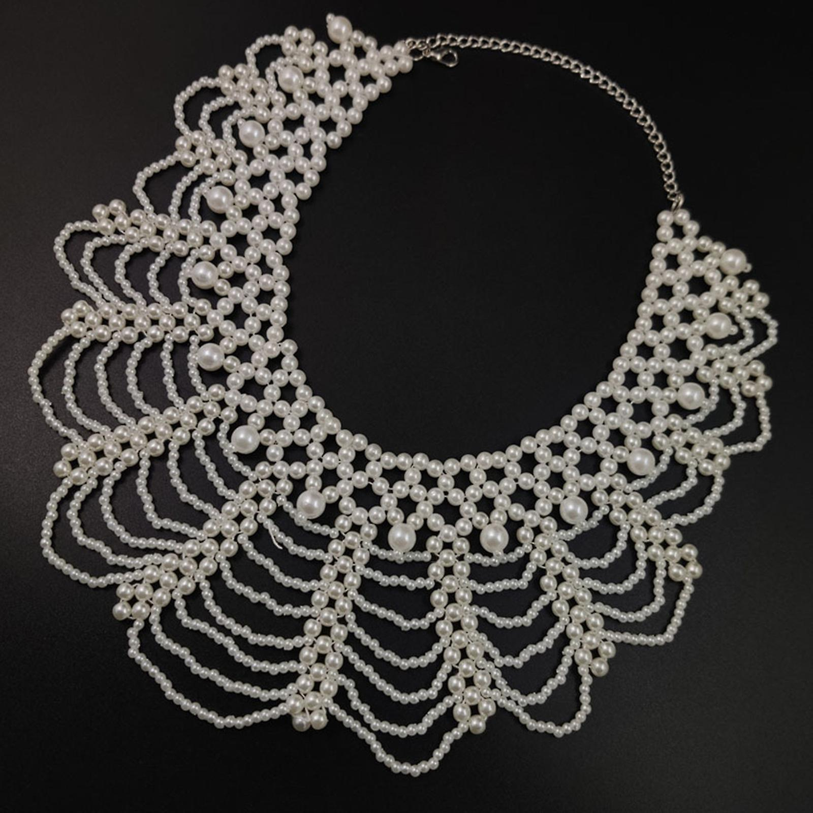 Foto 5 pulgar | Collar Huoguo  Desmontable  Ondulado  Con Perlas Moldeadas A Mano  De Regalo - Venta Internacional.