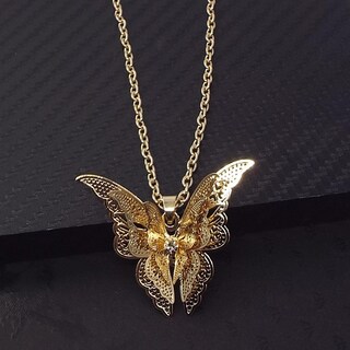 Foto 2 | Collar Huoguo Aleación De Aceite Que Gotea Color Mariposa Para Mujer - Venta Internacional.