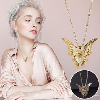 Foto 4 | Collar Huoguo Aleación De Aceite Que Gotea Color Mariposa Para Mujer - Venta Internacional.