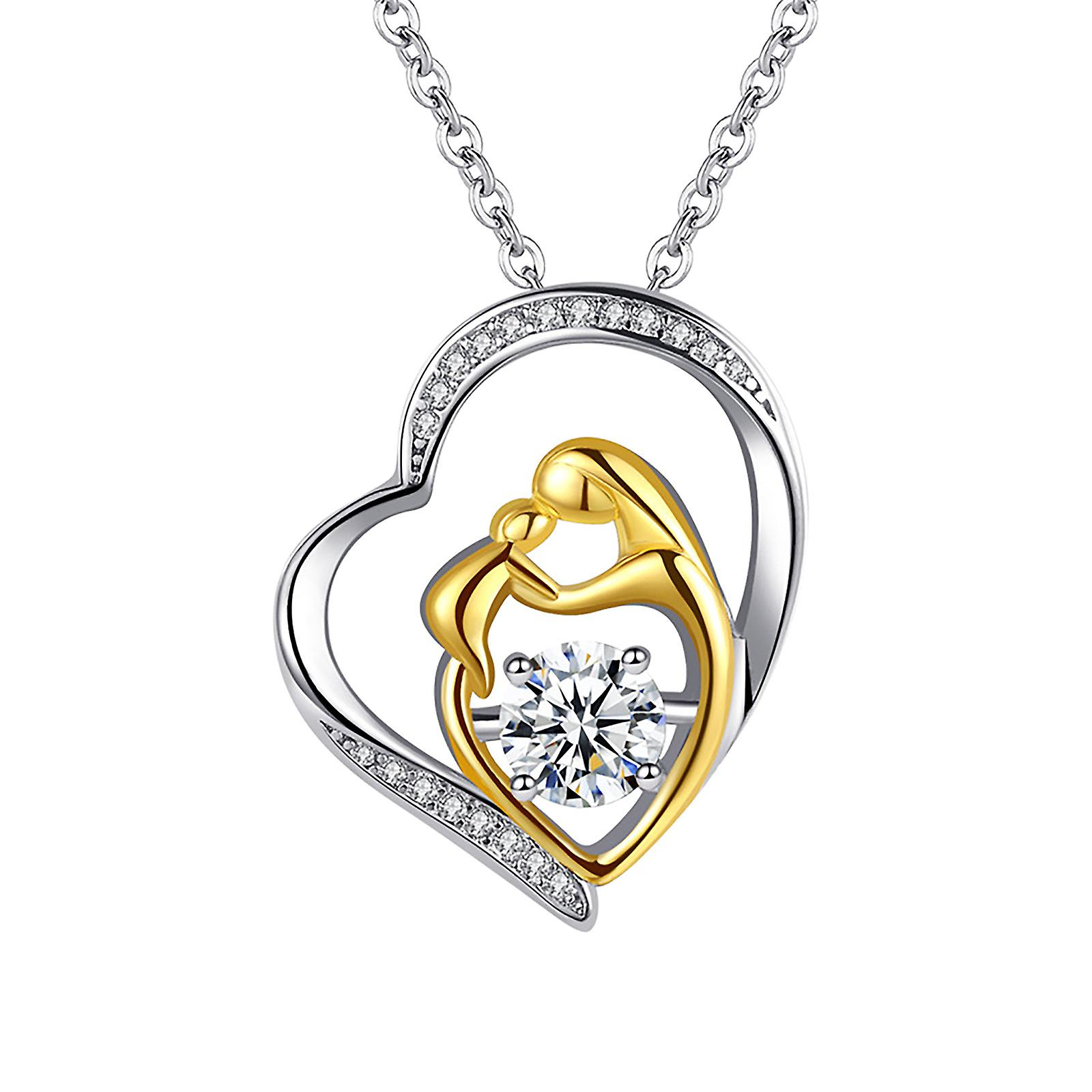 Foto 2 pulgar | Collar Huoguo Creative Love Zircon Mother Love Para Mujer - Venta Internacional.