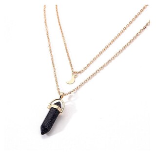 Foto 1 | Collar Huoguo Con Colgante De Cristal De Piedra Natural Para Mujer - Venta Internacional.