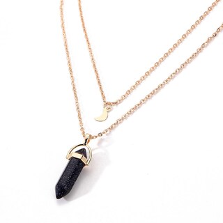 Foto 2 | Collar Huoguo Con Colgante De Cristal De Piedra Natural Para Mujer - Venta Internacional.