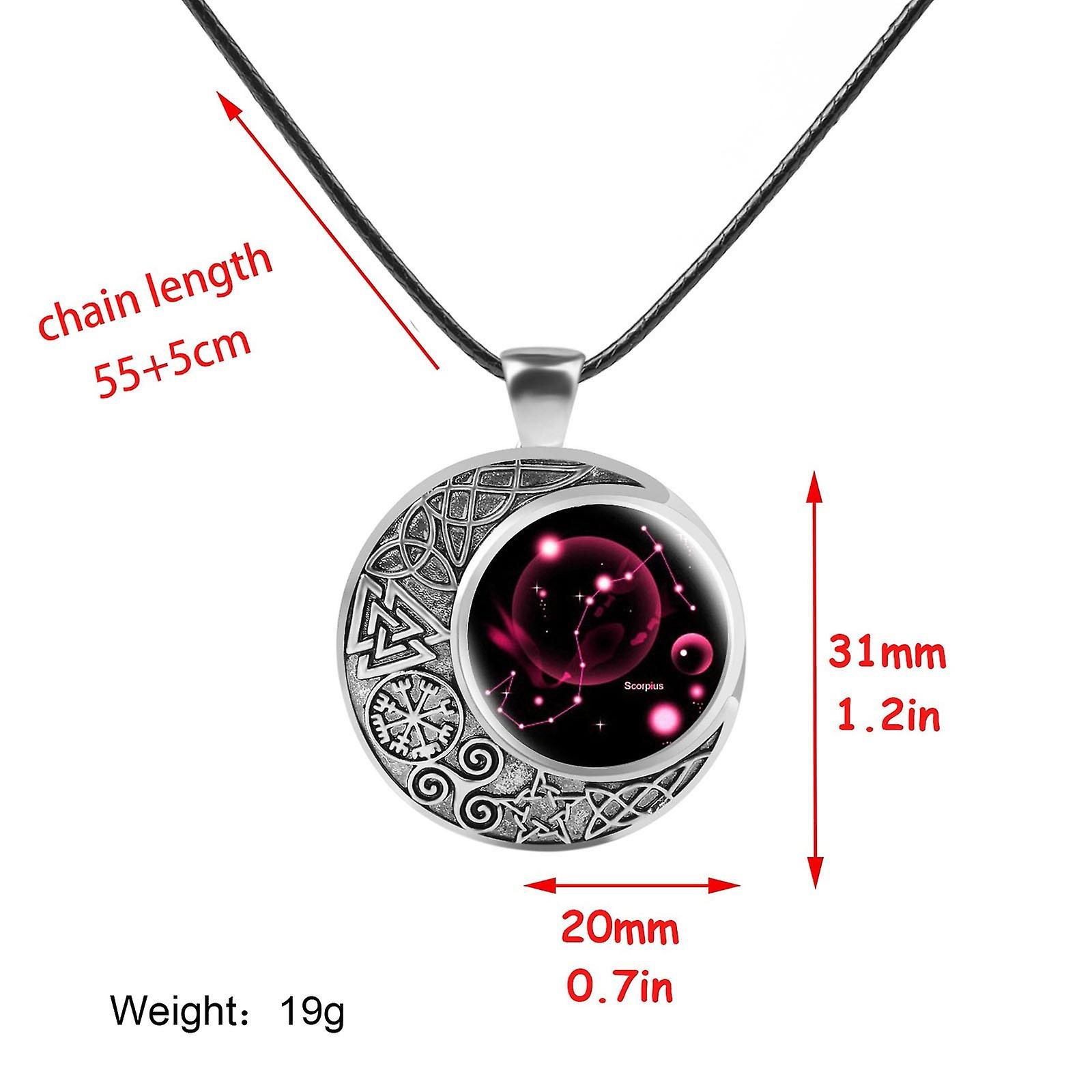 Foto 4 pulgar | Collar Huoguo 12 Constellation De Aleación Chapado En Plata - Venta Internacional.