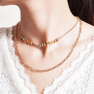 Foto 4 | Collar Huoguo Aleación De Bolas De Arroz Color Bohemio Estilo Clan - Venta Internacional.