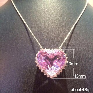 Foto 2 | Collar Huoguo Ultra-flash Con Microincrustaciones De Circonitas Rosas En Forma De Corazón - Venta Internacional.