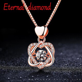 Foto 2 | Colgante Huoguo Con Forma De Corazón De Amor Con Cristales Para Mujer - Venta Internacional.