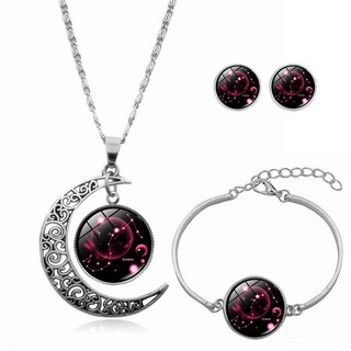 Foto 2 | Set De Collar Pendientes Y Pulsera Con 12 Constelaciones Para Mujer - Venta Internacional.