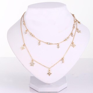Foto 4 | Collar Huoguo Star Moon Con Estrella De Cinco Puntas Para Mujer Dorado - Venta Internacional.
