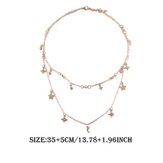 Foto 5 | Collar Huoguo Star Moon Con Estrella De Cinco Puntas Para Mujer Dorado - Venta Internacional.