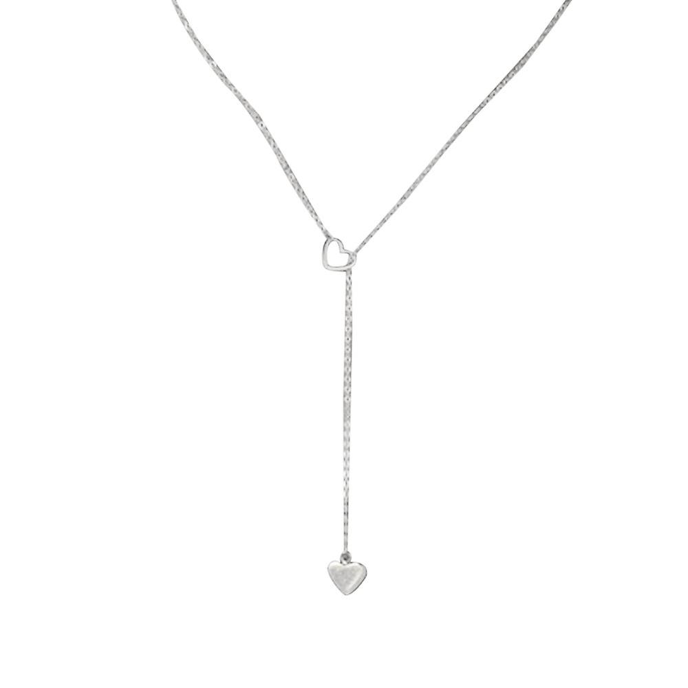 Foto 2 pulgar | Collar Huoguo Beauty Charm De Acero Inoxidable Con Tres Corazones - Venta Internacional.