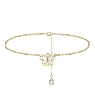Foto 1 | Tobillera Moderna Para Mujer Con Colgante De Mariposa Ajustable - Venta Internacional.