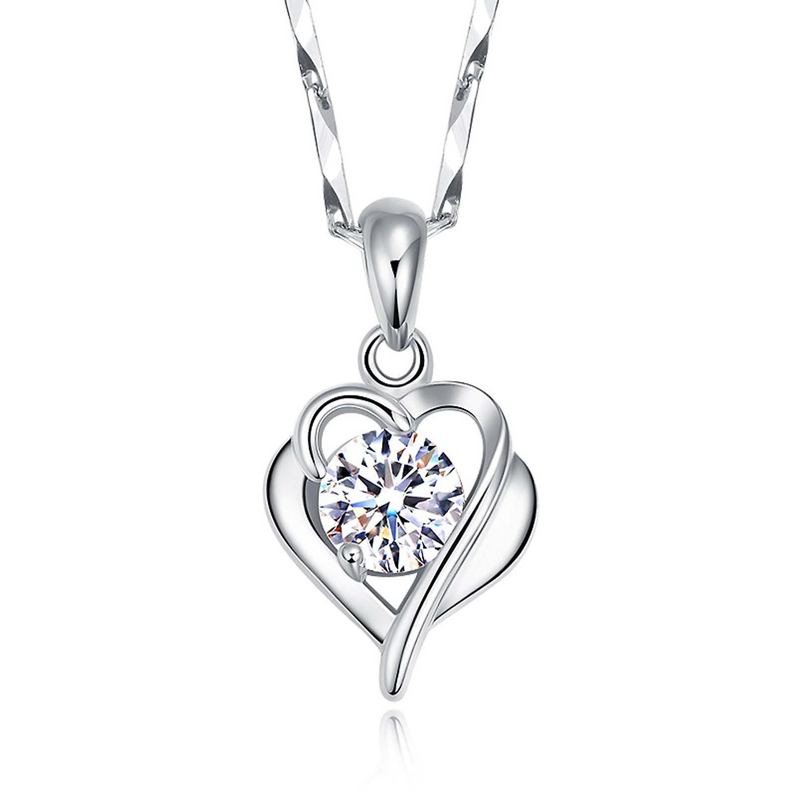 Foto 6 pulgar | Collar Huoguo Silver Infinity Love Heart Para Mujer - Venta Internacional.