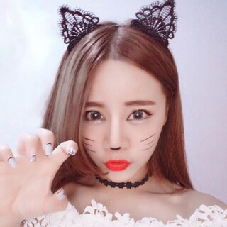 Foto 1 | Diadema Huoguo Para Mujer Encantadora Cadena De Encaje Con Forma De Oreja De Gato - Venta Internacional.