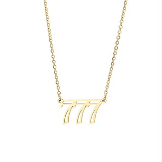 Foto 2 | Collar Huoguo Con Colgante Con Número De Ángel Para Mujer Acero Inoxidable - Venta Internacional.