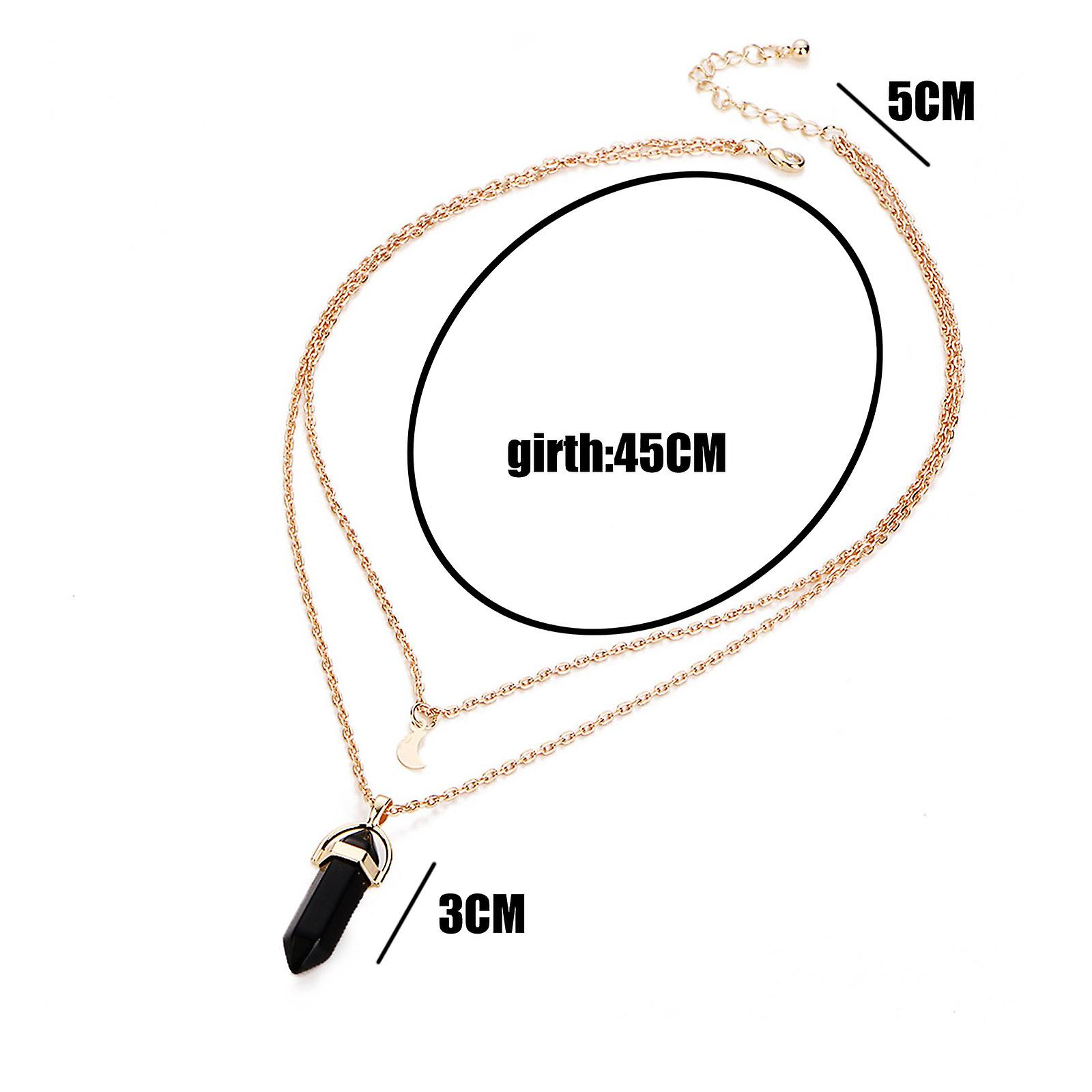 Foto 5 pulgar | Collar Huoguo Con Colgante De Cristal De Piedra Natural Para Mujer - Venta Internacional.