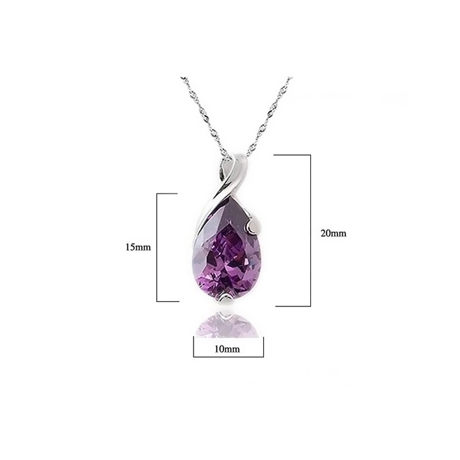 Foto 4 | Colgante Huoguo Fashion De Cristal Morado Con Forma De Lágrima De Ángel - Venta Internacional.