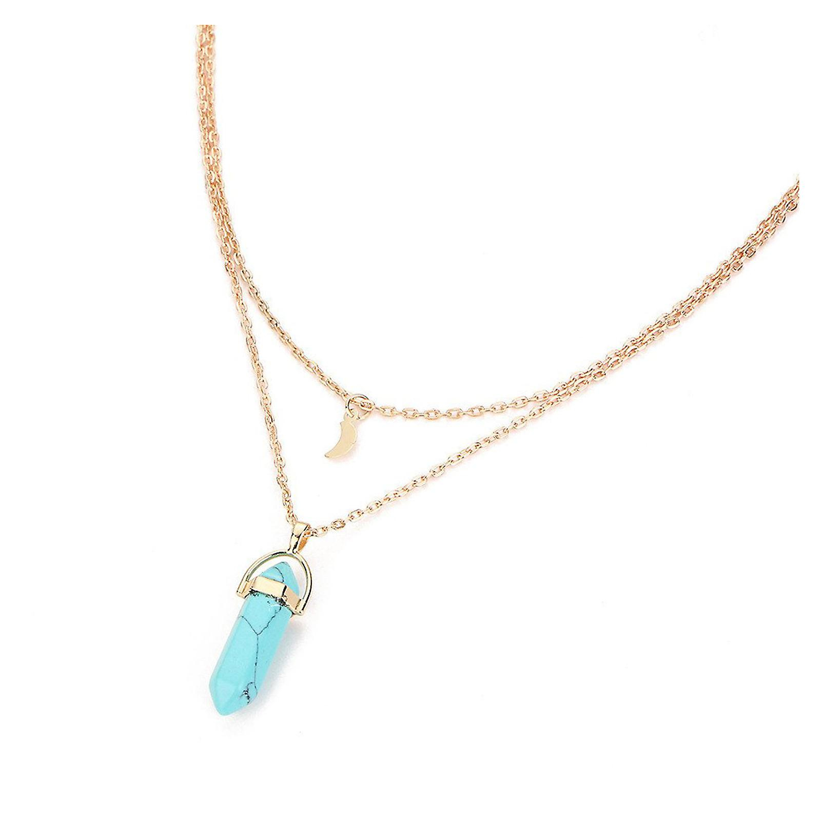Foto 2 pulgar | Collar Huoguo Con Colgante De Cristal De Piedra Natural Para Mujer - Venta Internacional.