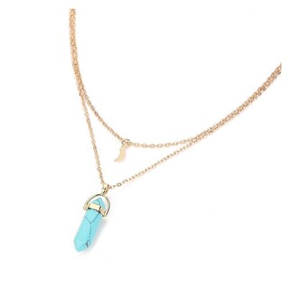 Foto 1 | Collar Huoguo Con Colgante De Cristal De Piedra Natural Para Mujer - Venta Internacional.