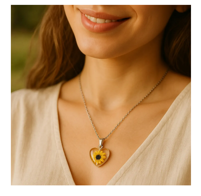Foto 4 pulgar | Joyeria De Shrek Collar Girasol Regalos Mujer Novia Nice