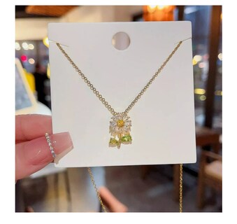 Foto 3 | Collar Girasol Shrek Dije Oro 18k Regalo Para Mujer Joyería