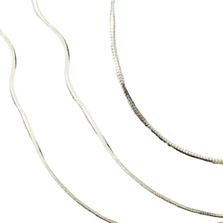 Foto 2 | Collar De Plata 925 - Cadena Cola De Rata Brillante - 50 Cm Plateado