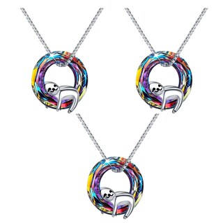 Foto 1 | Collar con Dije de Perezoso High Monaco MXNEC-003 Multicolor 3 Piezas