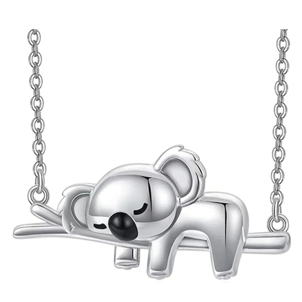 Collar con Dije de Koala High Monaco  MXKLR-001 color Plata