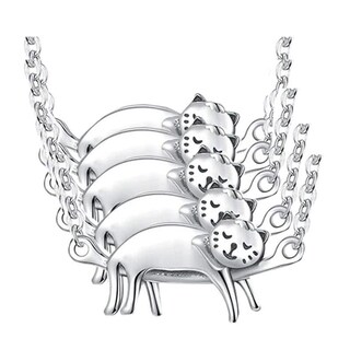 Foto 1 | Collares High Monaco Plateados 5 Piezas