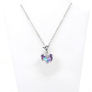Foto 3 | Collares De Dragon High Monaco Mxrgk-005 5 Pzas Collar Dragón/corazón Plata/morado