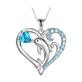 Foto 1 | Cadenas De Delfin High Monaco Mxinn-001 1 Pza Collar Delfín/corazón Plata/azul