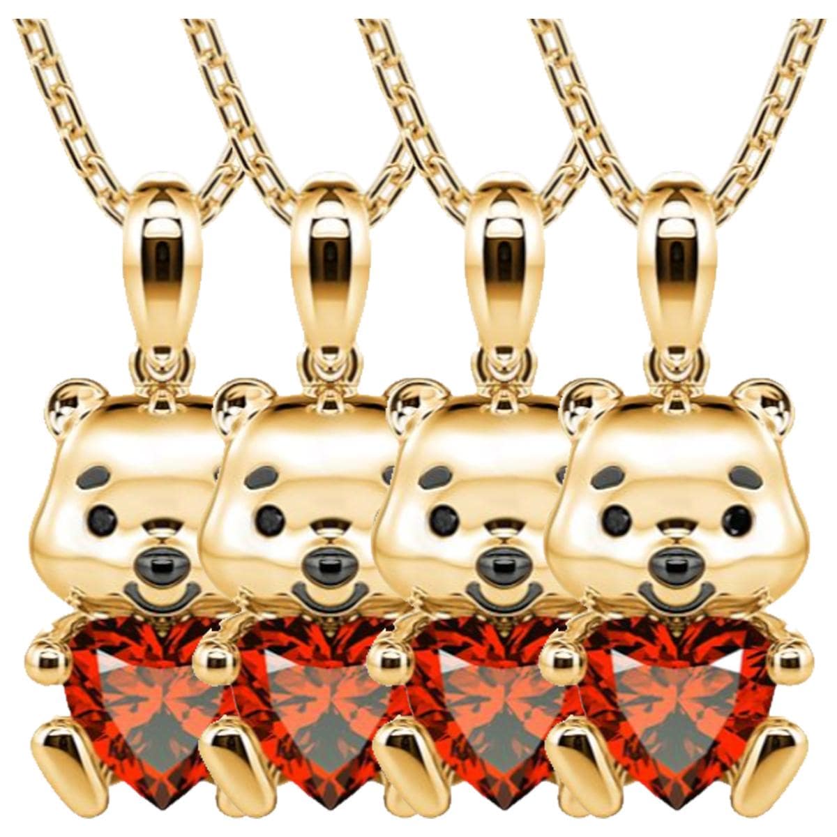 Cadenas Y Dijes Para Niñahigh Monaco Mxbrk-004 4 Piezas Dorado Y Rojo $509