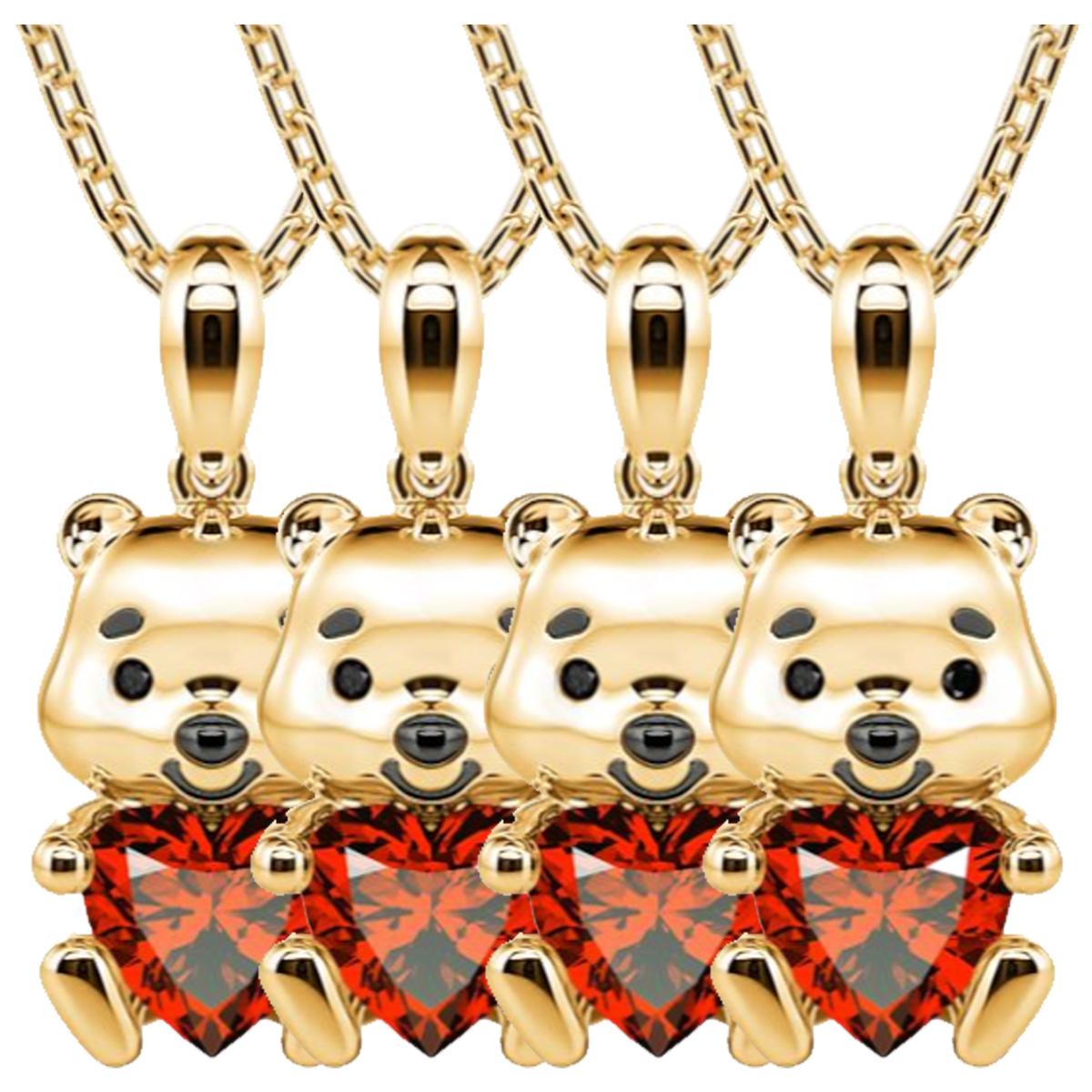 Cadenas Y Dijes Para Niñahigh Monaco Mxbrk-004 4 Piezas Dorado Y Rojo