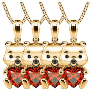 Foto 2 | Cadenas Y Dijes Para Niñahigh Monaco Mxbrk-004 4 Piezas Dorado Y Rojo