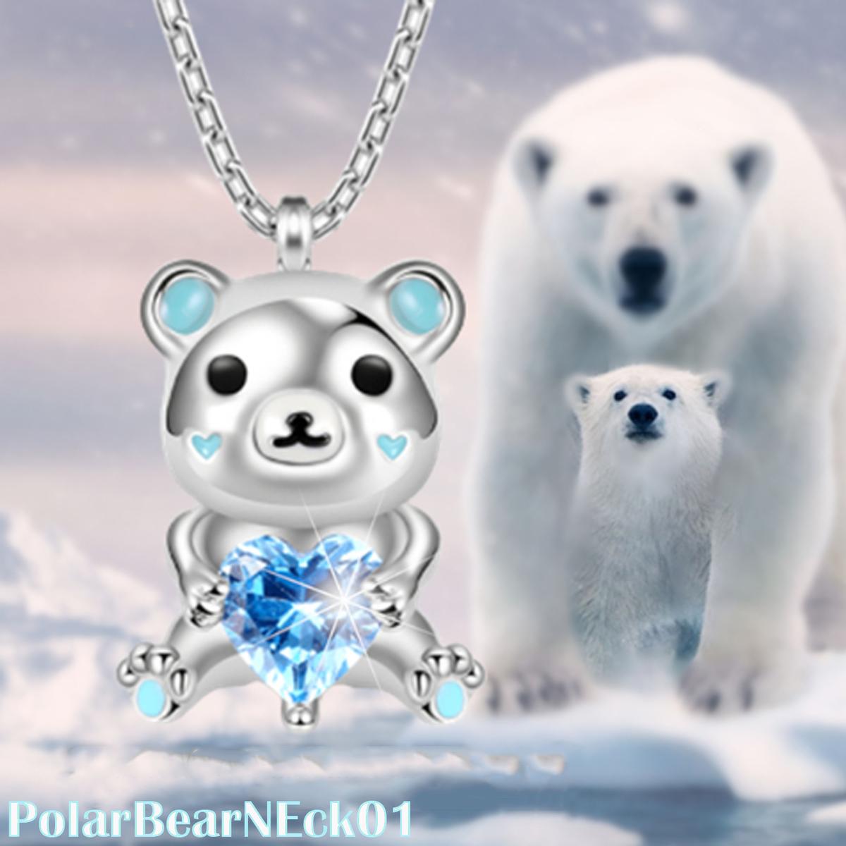 Foto 3 | Cadena Con Oso Y Corazón Abrazandohigh Monaco Mxnak-004 4 Piezas Plata Y Azul