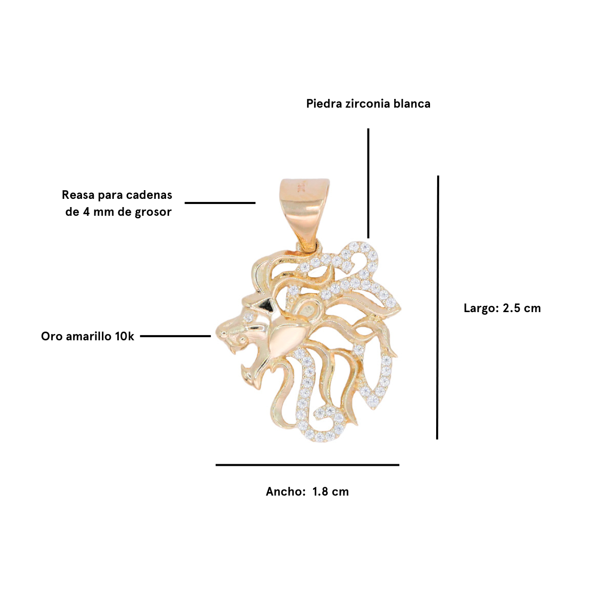 Foto 4 | Dije de Oro 10k Crixus Joyería León