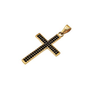 Foto 3 | Dije de Oro 10k Crixus Joyería Cruz color Negro