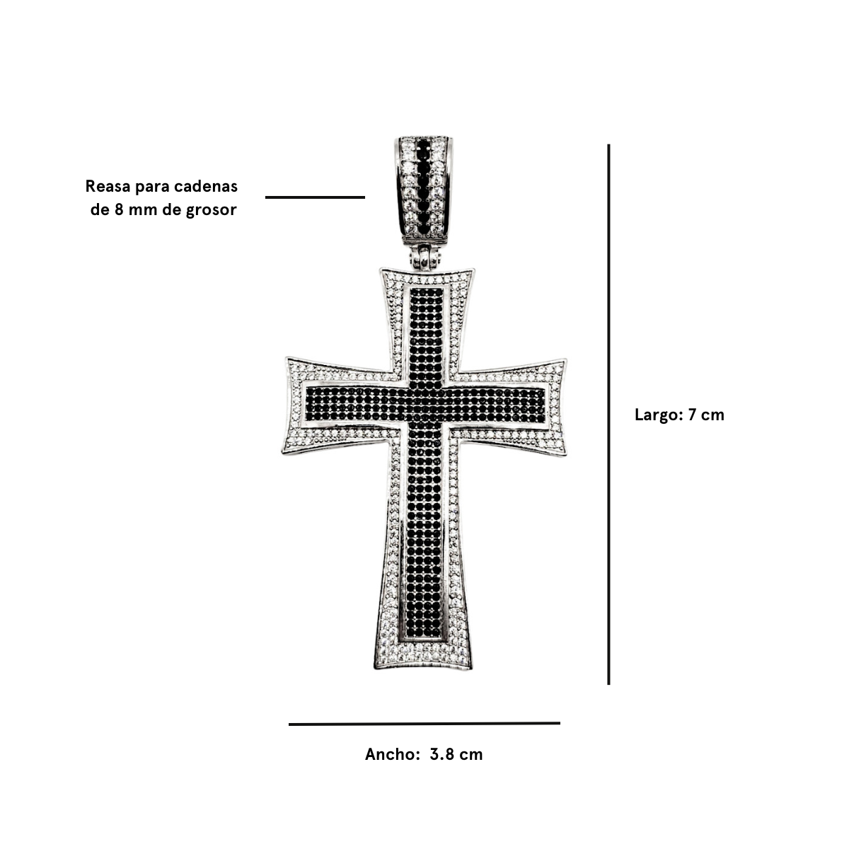 Foto 5 | Dije de Cruz Crixus Joyería Bitono Plata 925