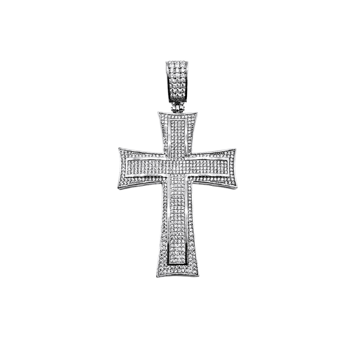 Foto 2 pulgar | Dije Cruz de Plata .925 Piedra Zirconia Crixus Joyería para Hombre