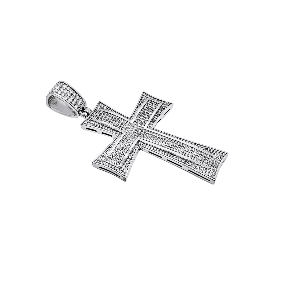 Foto 3 pulgar | Dije Cruz de Plata .925 Piedra Zirconia Crixus Joyería para Hombre