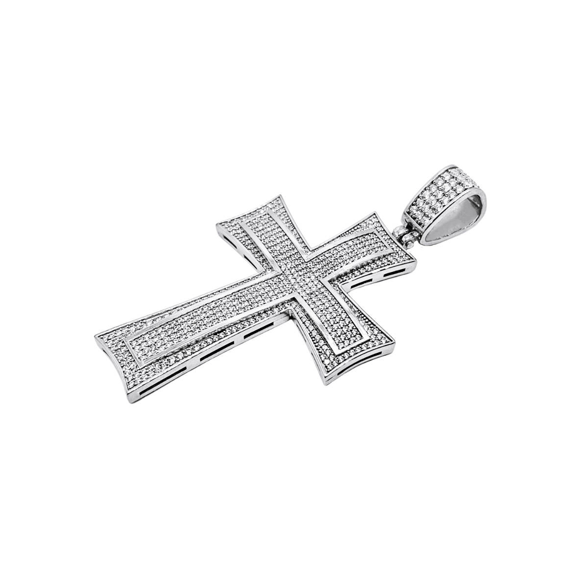 Foto 4 pulgar | Dije Cruz de Plata .925 Piedra Zirconia Crixus Joyería para Hombre