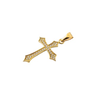 Foto 3 | Dije Cruz de Oro 10K Piedra Zirconia Crixus Joyería