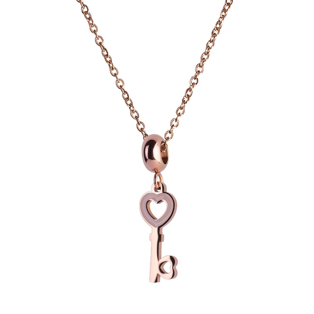 Foto 4 | Charm para Pulsera Dije de Llave Corazón Luckyly, Modelo Fiona Oro Rosa