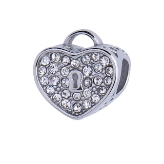 Foto 1 | Charm para Pulsera Dije de Corazón Candado Luckyly, Modelo Maca Plata