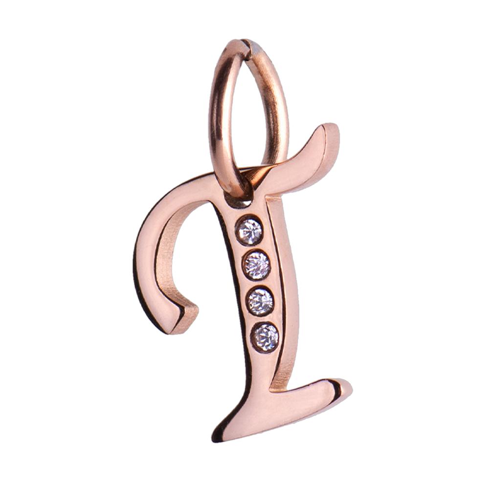 Foto 2 pulgar | Charm para Pulsera Luckyly Lizzy Oro Rosa Letra T