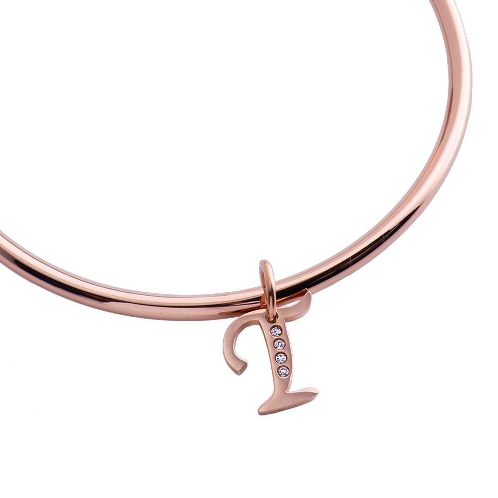 Foto 3 pulgar | Charm para Pulsera Luckyly Lizzy Oro Rosa Letra T