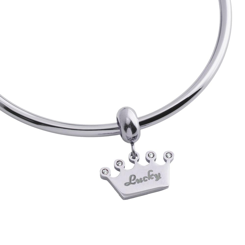 Foto 3 pulgar | Charm para Pulsera Dije de Corona Luckyly, Modelo Queen Plata
