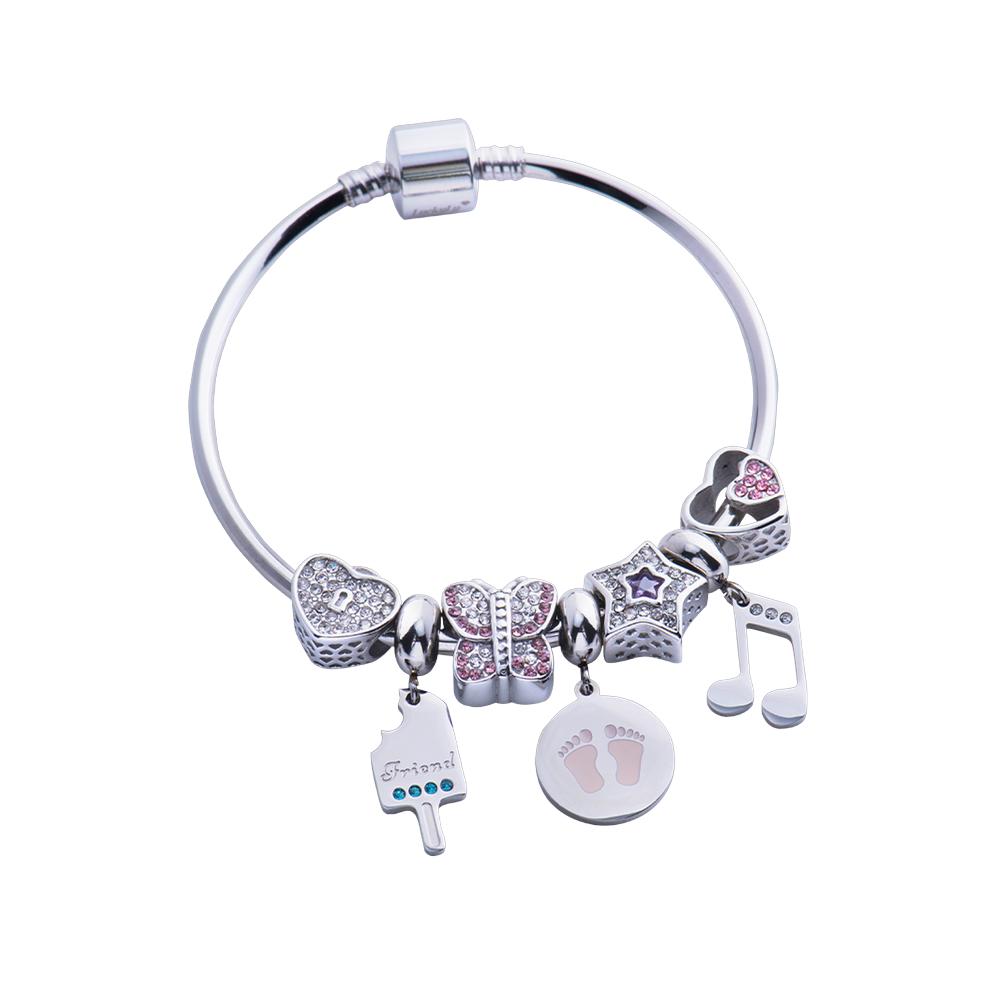 Foto 4 pulgar | Charm para Pulsera Dije de Corona Luckyly, Modelo Queen Plata