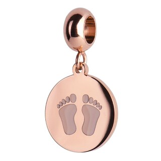 Foto 1 | Charm Para Pulsera Dije De Huellitas De Bebé Niña Luckyly Modelo Capri Oro Rosa
